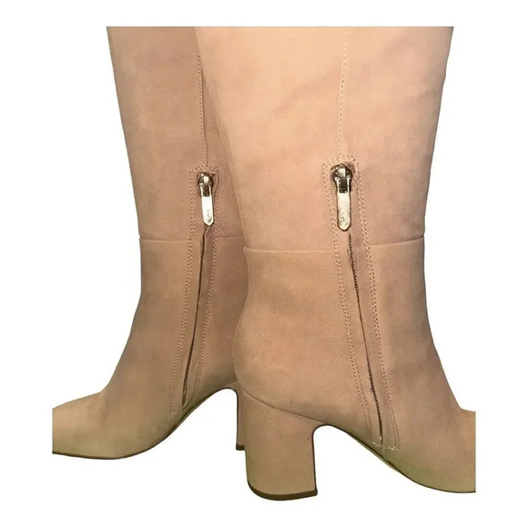 Sam Edelman Faren Square Toe High Heel Suede Knee High Boots - Picture 7 of 9